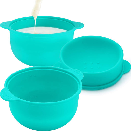 3 Pieces Silicone Wax Pot Replacement, 14 oz Wax Pot Insert for Hair Removal Wax Warmer Liner Removable Waxing Bowl for Home Use Wax Machine Accessory, 500 ml