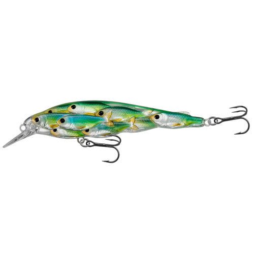 Yearling BB Jerkbait,blu/chrtruse shad,#4 - GhillieSuitShop
